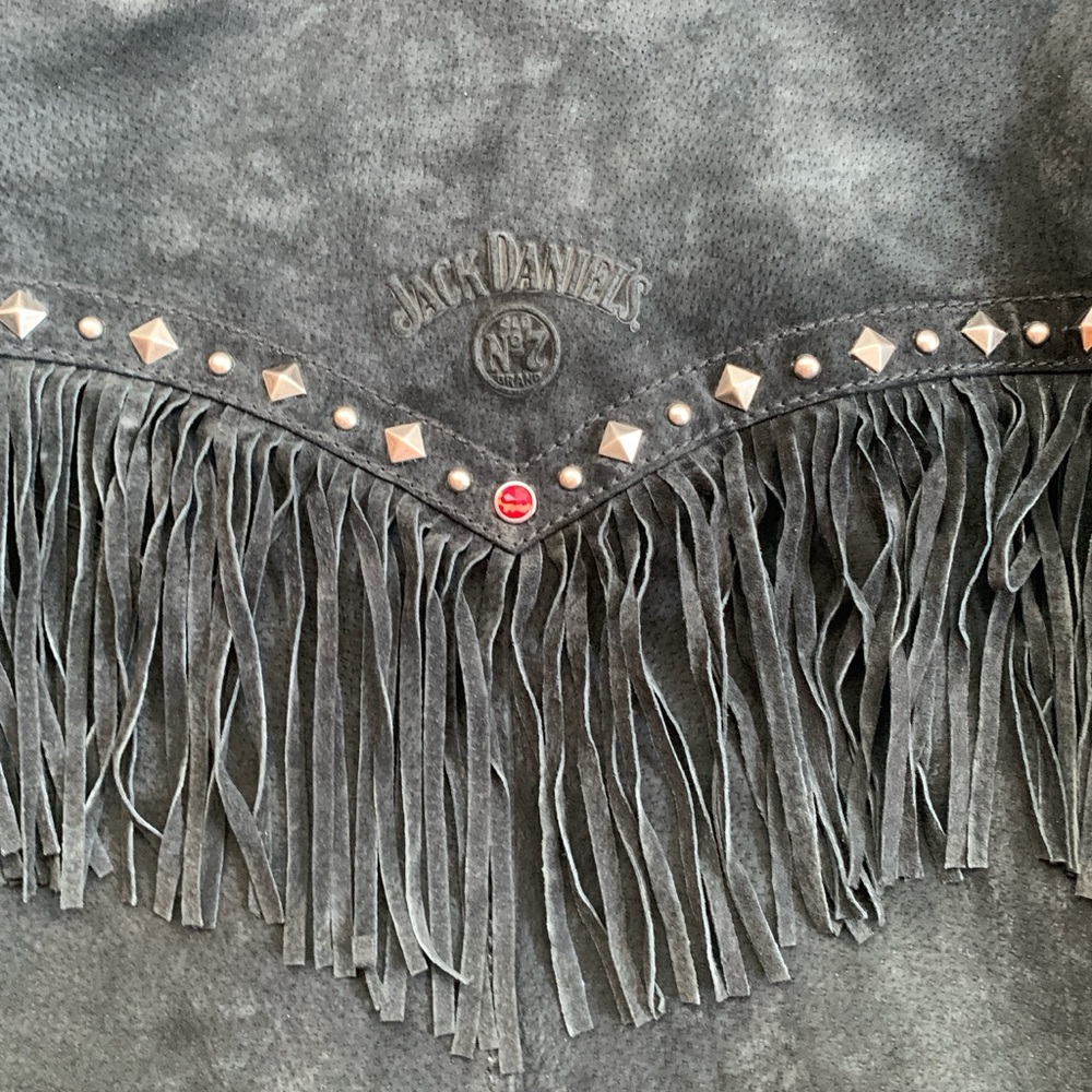 Vintage Women’s Jack Daniel’s Old No. 7 Leather Biker Jacket - Picture 7 of 8